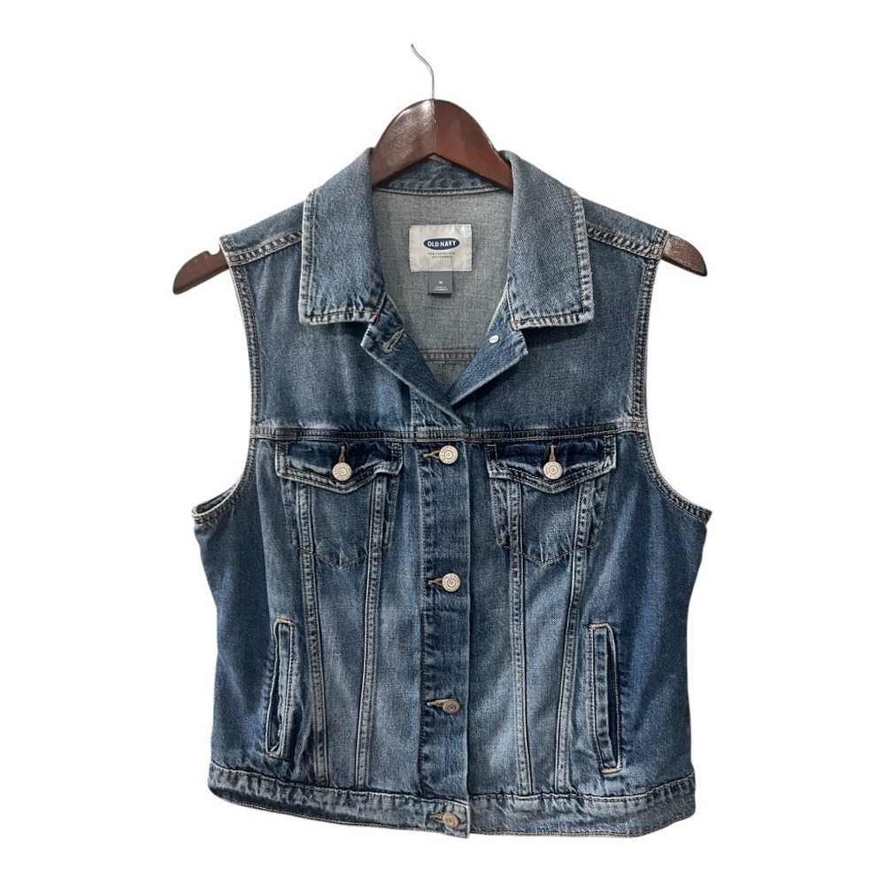 Old Navy Sleeveless Denim Vest Jacket Size M Women